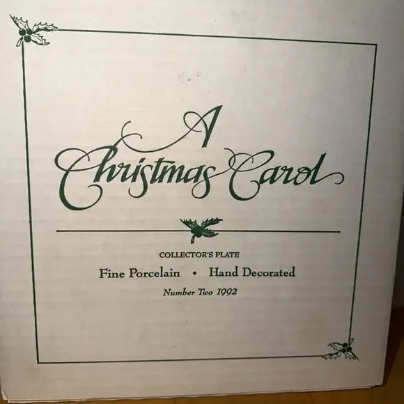 Dept 56 Dickens A Christmas Carol Collectors Plate Marley's Ghost Appears 1993 - Picture 3 of 3